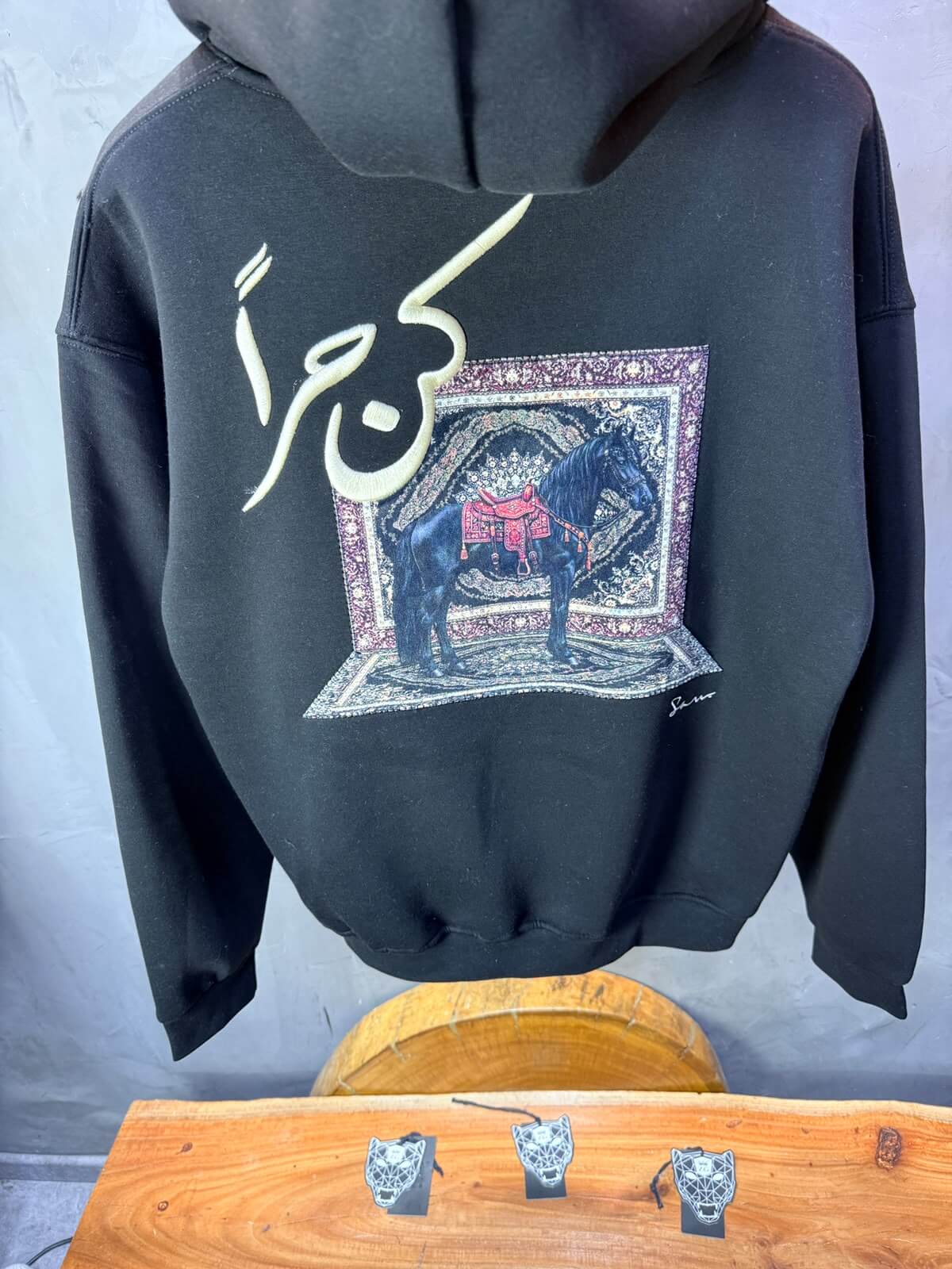 Hoodie oversize Noir 5205