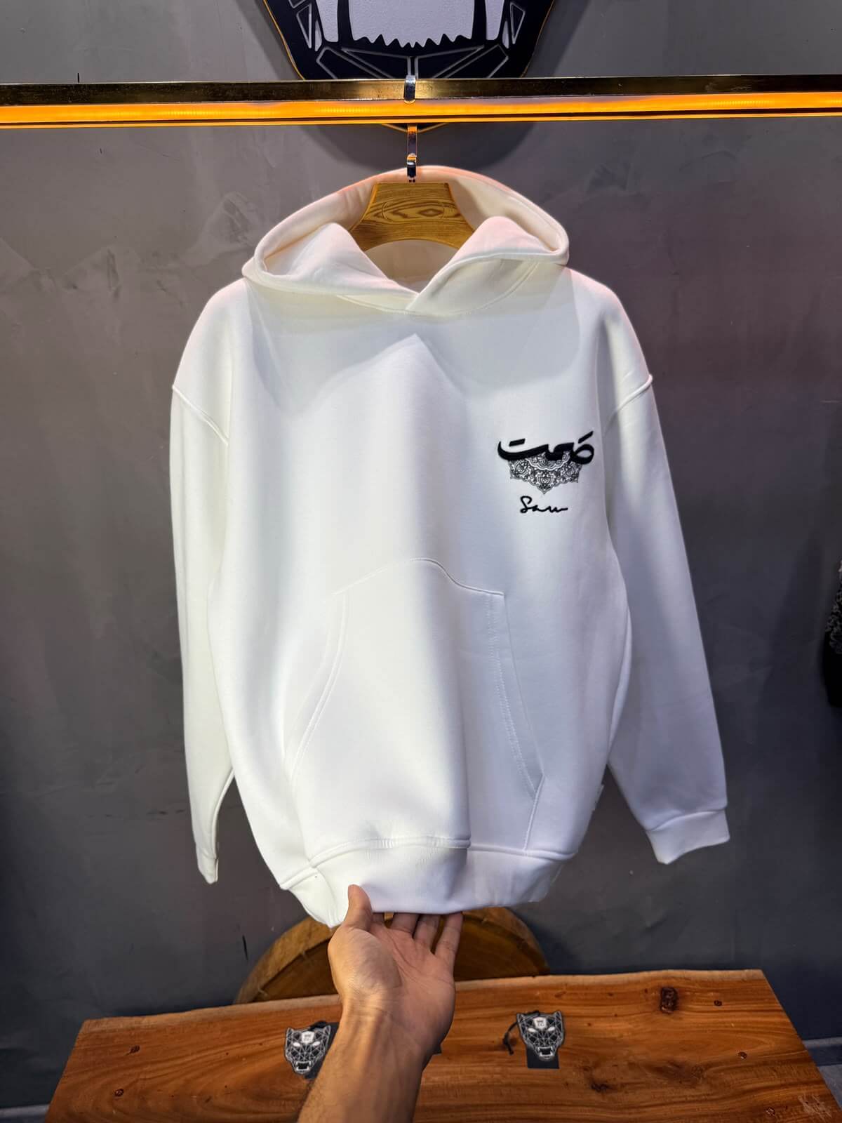 Hoodie oversize Blanc 5283