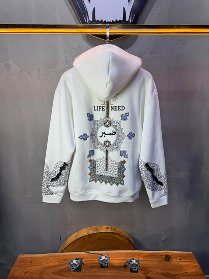 Hoodie oversize Blanc 5284