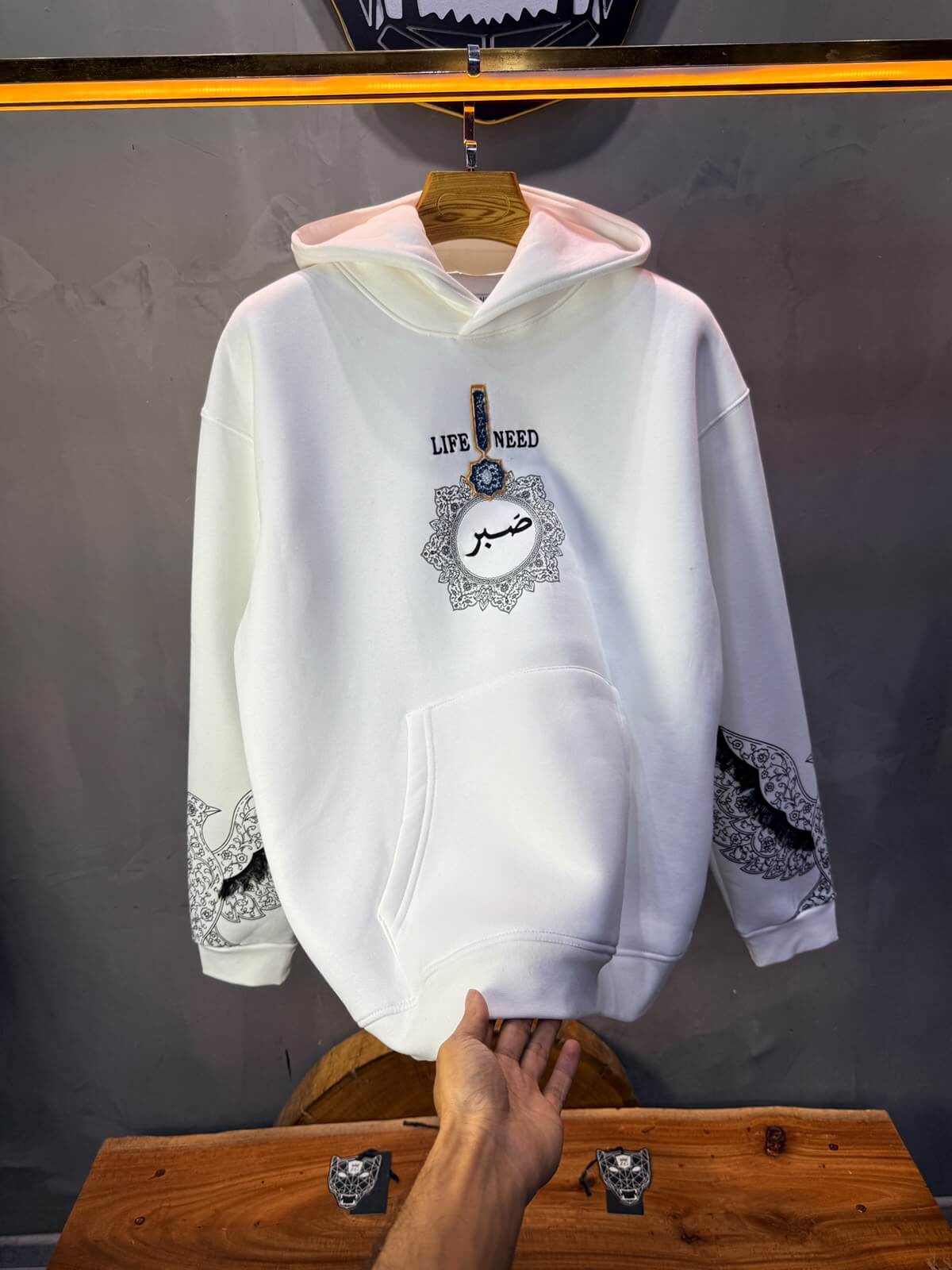 Hoodie oversize Blanc 5284