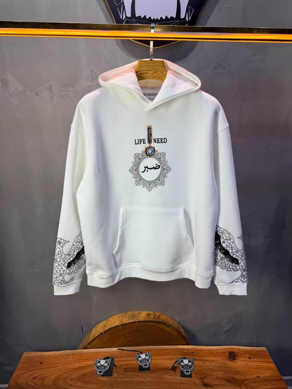 Hoodie oversize Blanc 5284