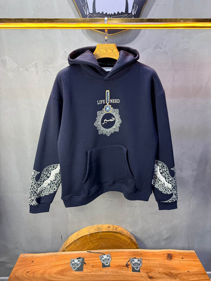 Hoodie oversize Blue 5284