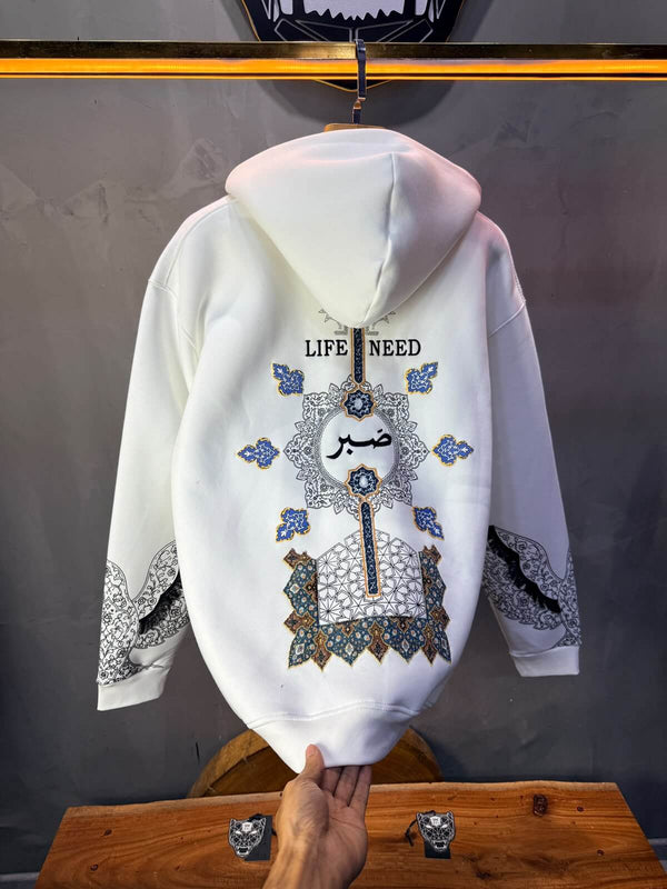 Hoodie oversize Blanc 5284