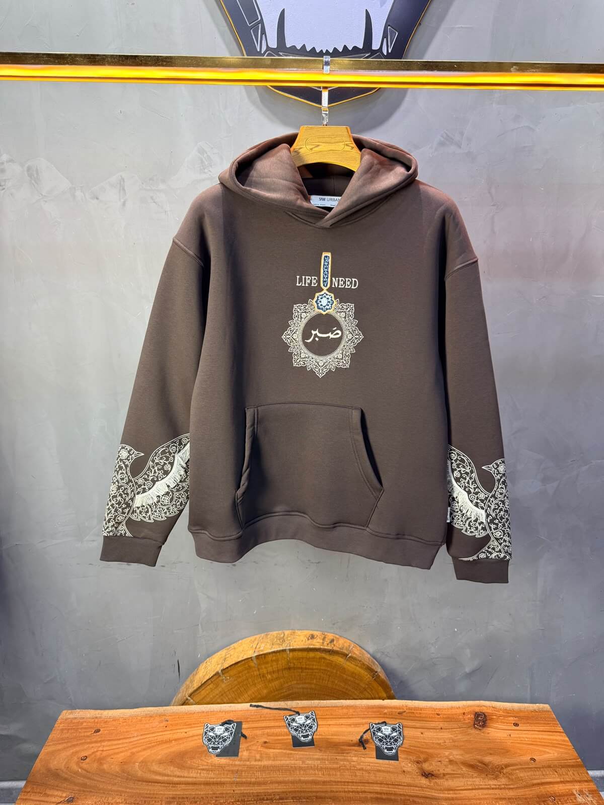 Hoodie oversize Brown 5284