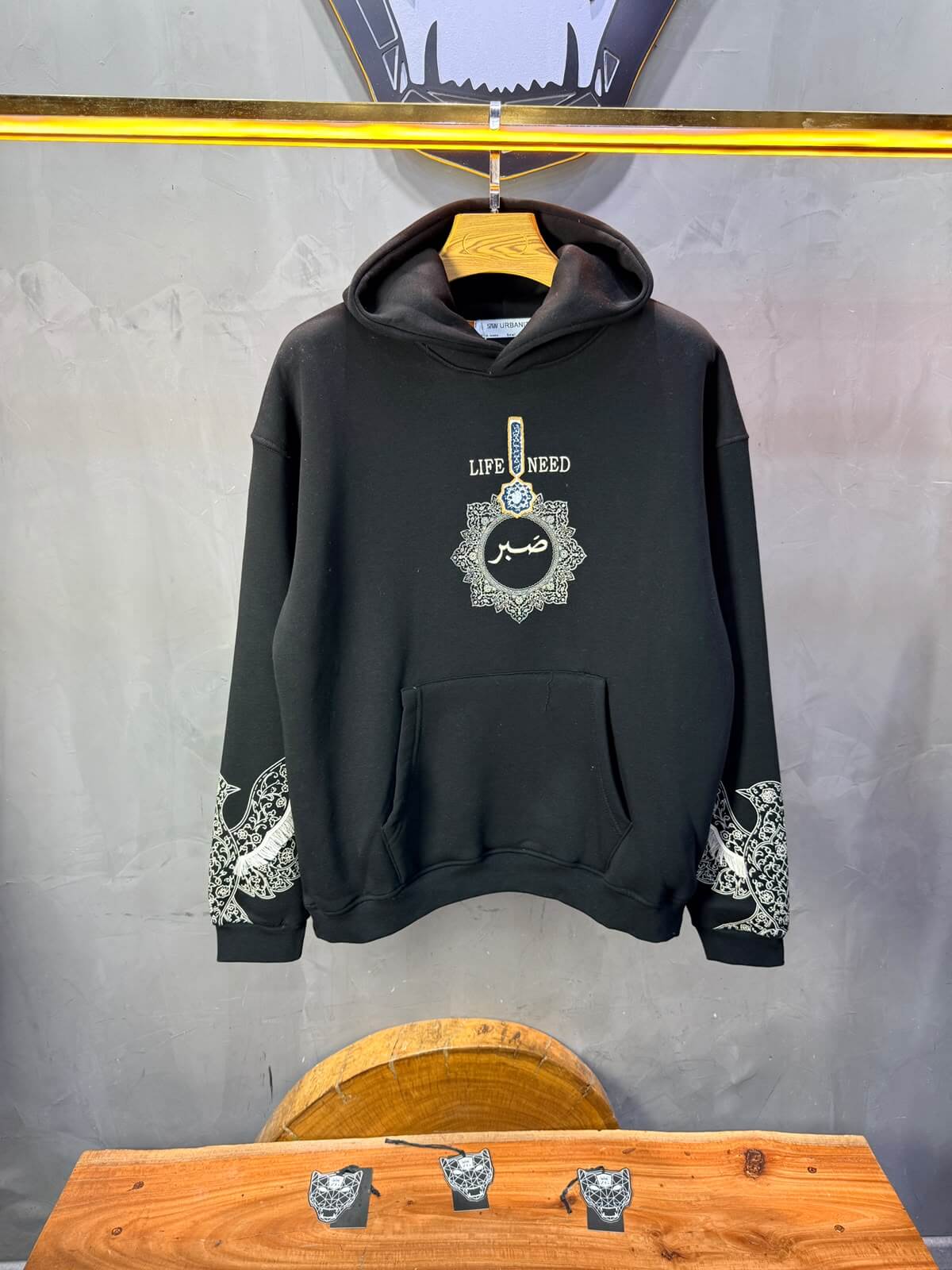 Hoodie oversize Noir 5284