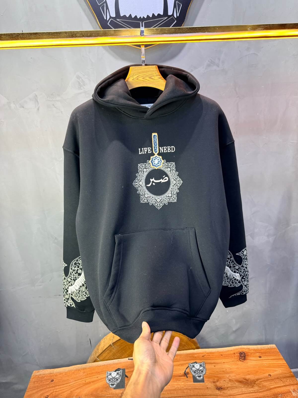 Hoodie oversize Noir 5284