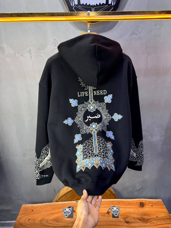Hoodie oversize Noir 5284
