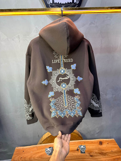 Hoodie oversize Brown 5284