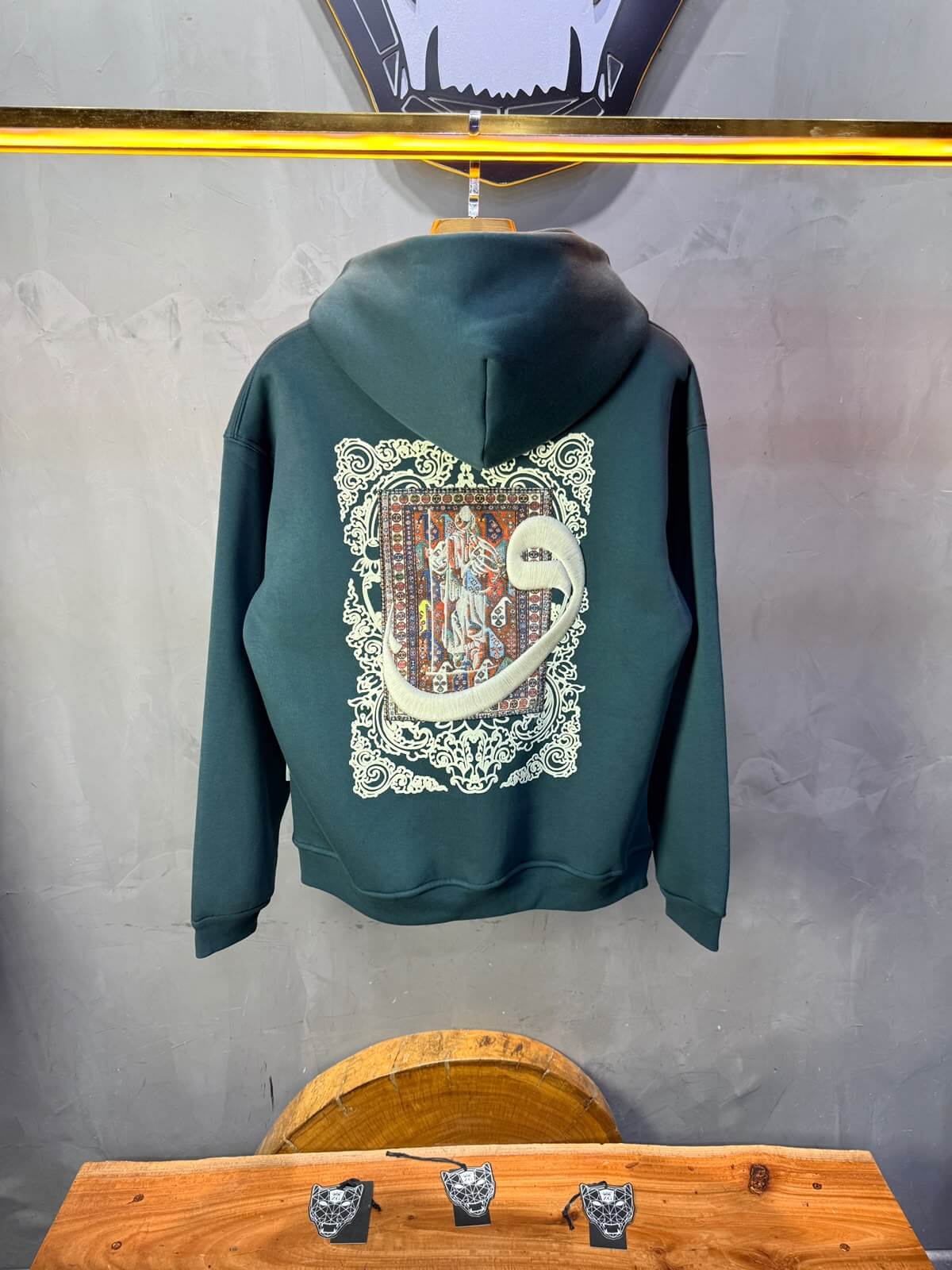 Hoodie oversize Vert 5284