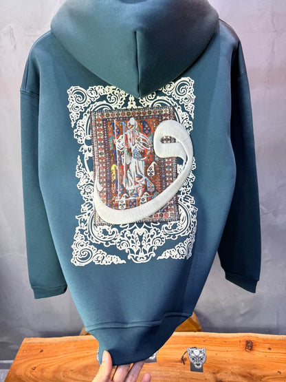 Hoodie oversize Vert 5284