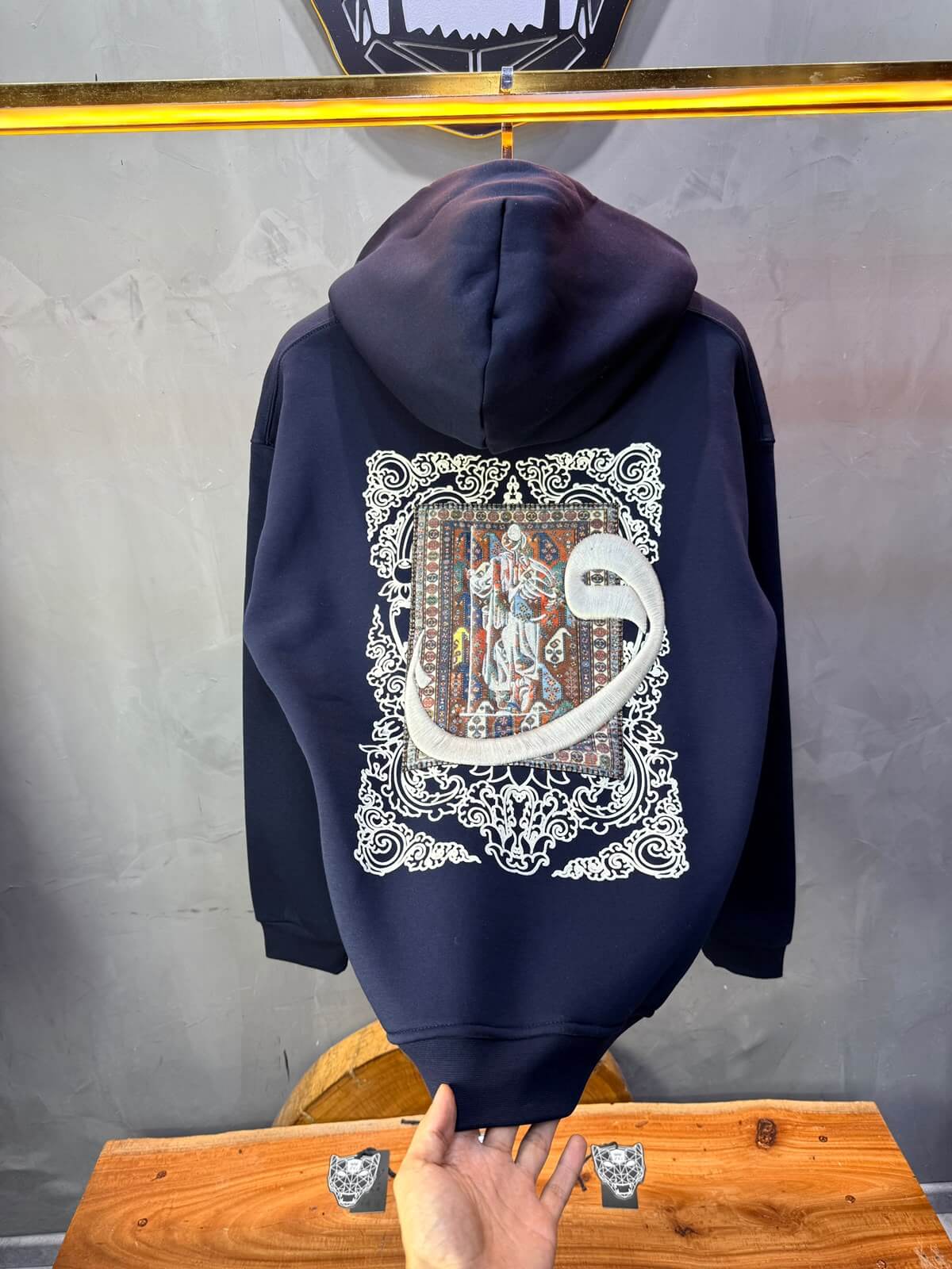 Hoodie oversize Blue 5284