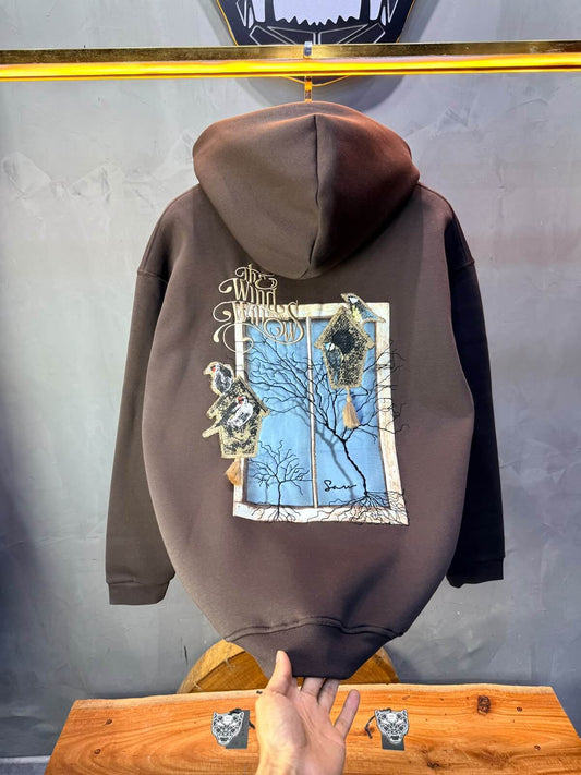 Hoodie oversize Brown 5248
