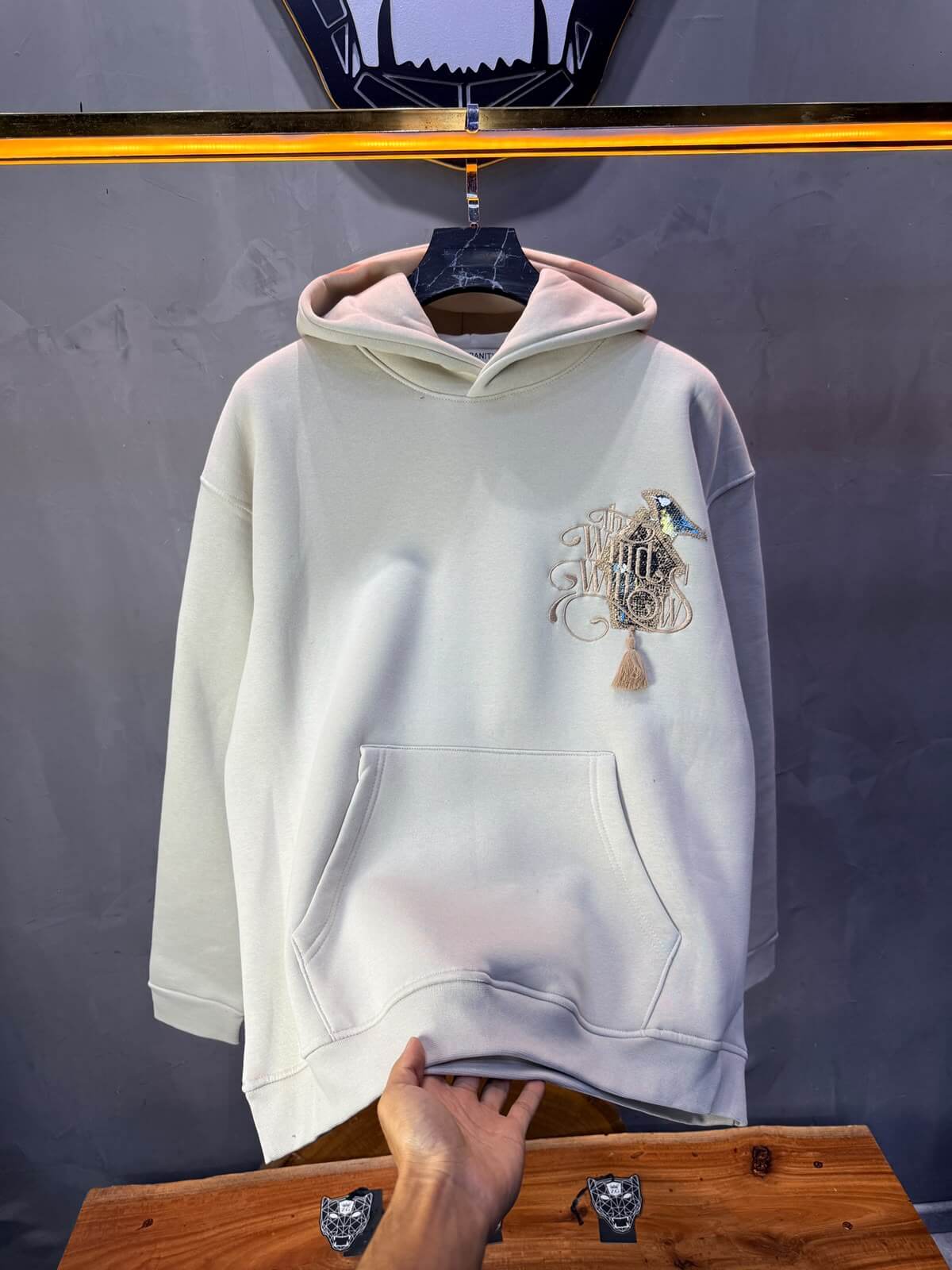Hoodie oversize Beige 5248