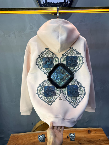 Hoodie oversize Rose Roudré 5282