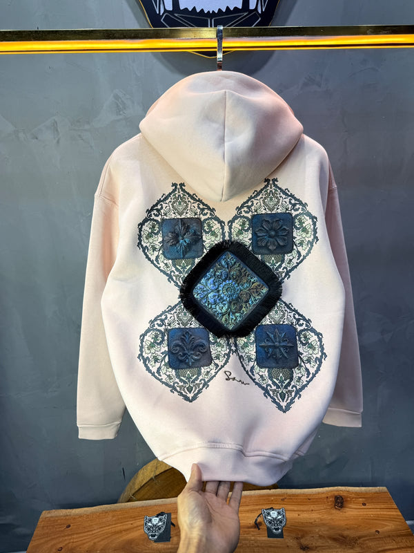 Hoodie oversize Rose Roudré 5282