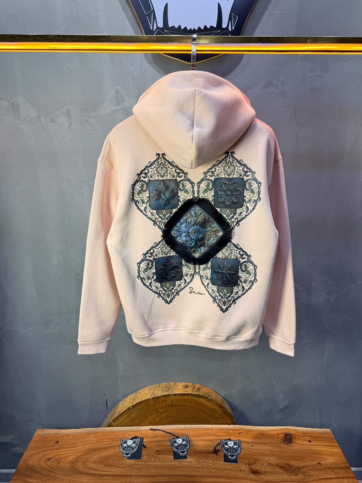 Hoodie oversize Rose Roudré 5282