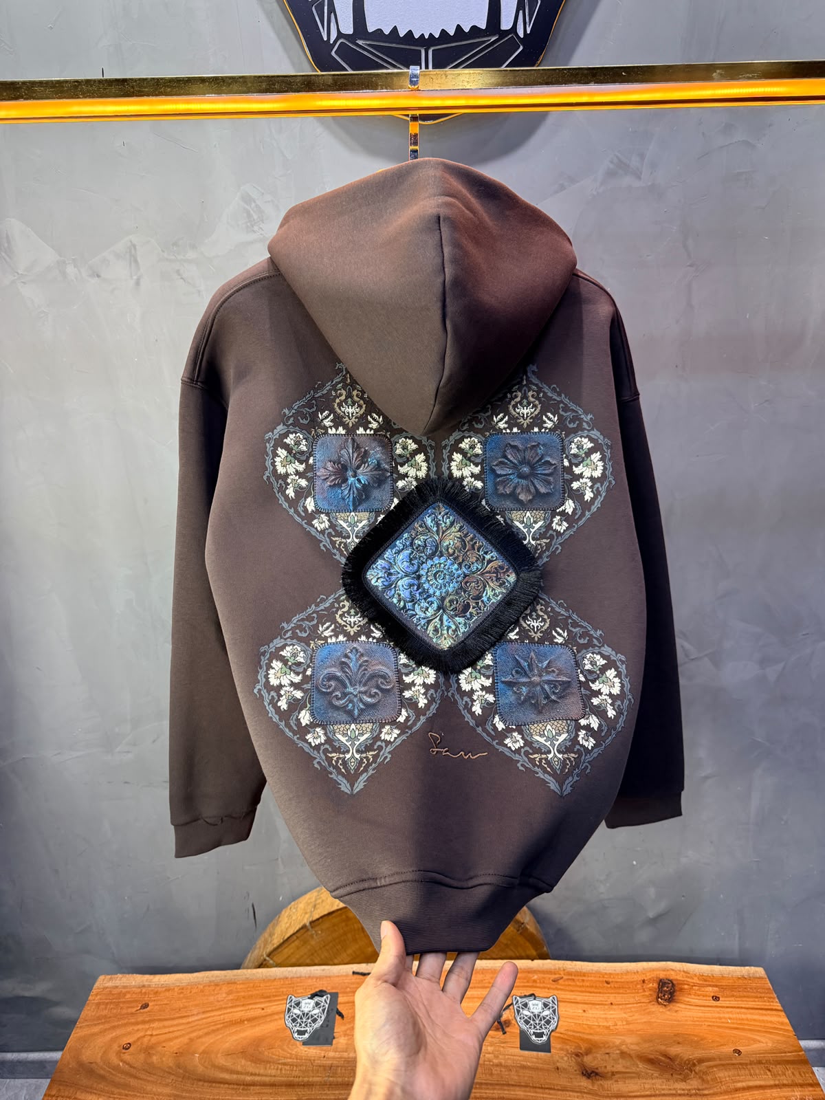 Hoodie oversize Brown 5282