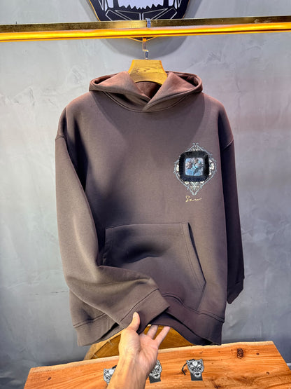 Hoodie oversize Brown 5282