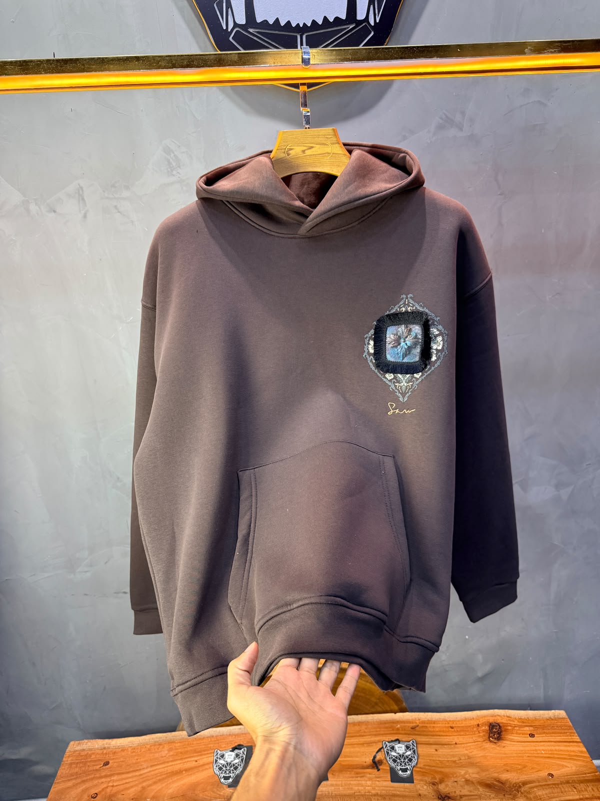 Hoodie oversize Brown 5282
