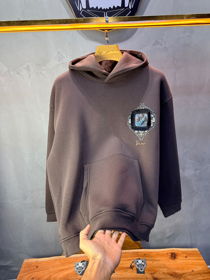 Hoodie oversize Brown 5282