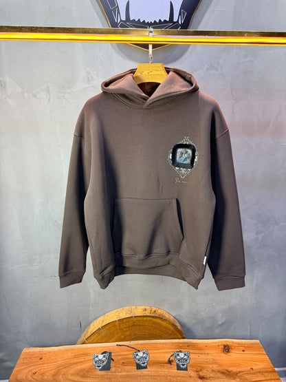 Hoodie oversize Brown 5282