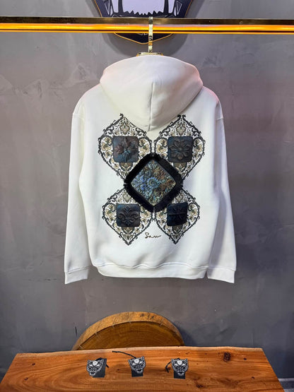Hoodie oversize Blanc 5282