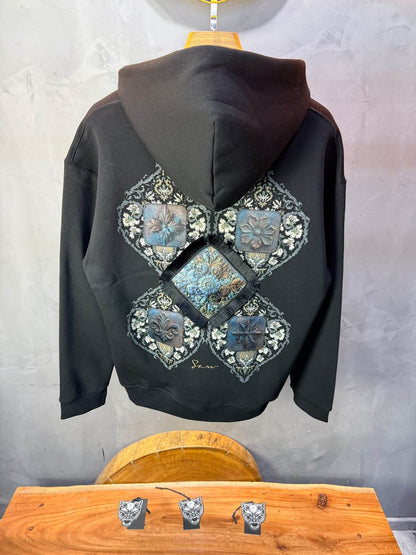 Hoodie oversize Noir 5282