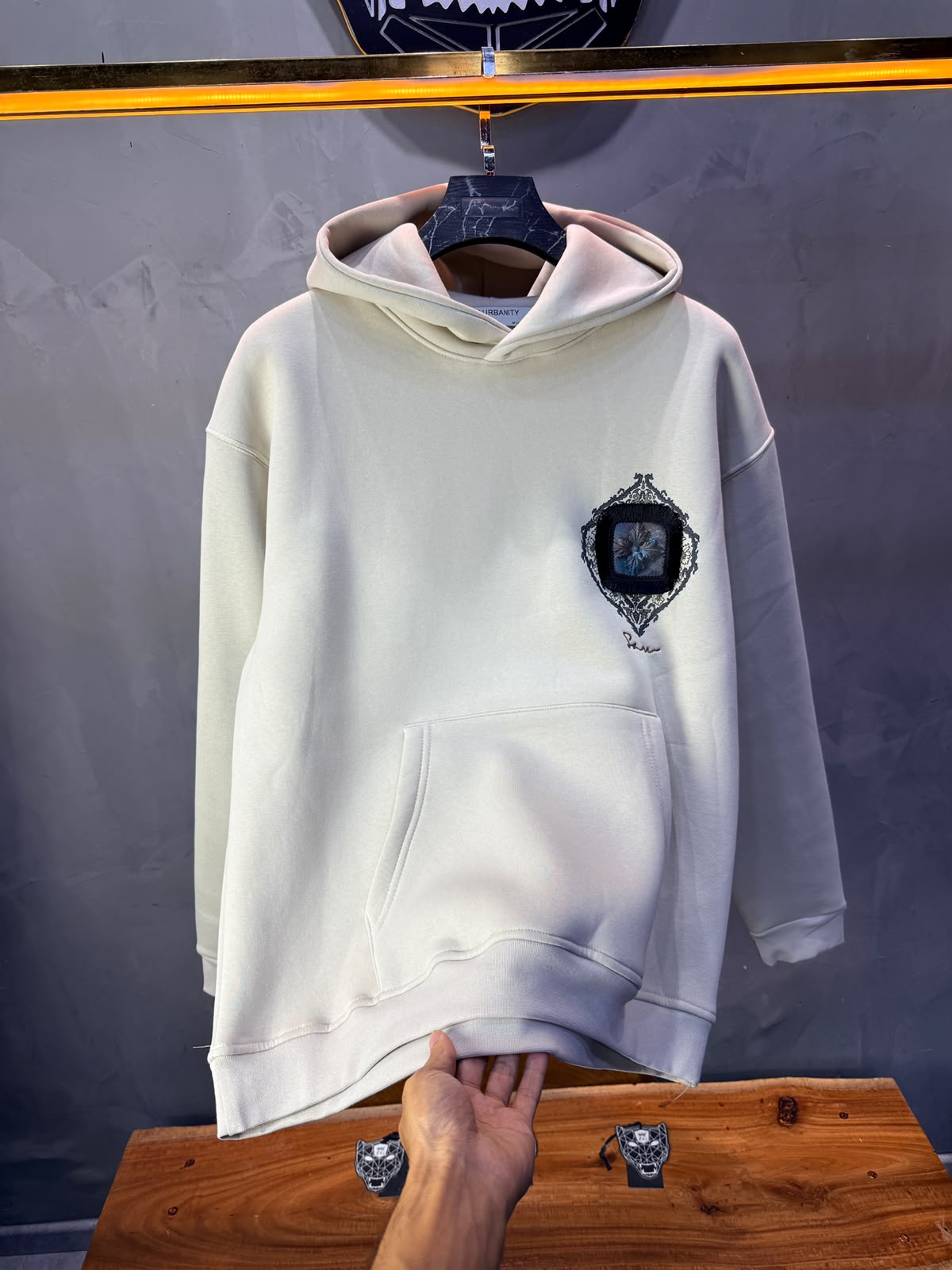 Hoodie oversize Beige 5282