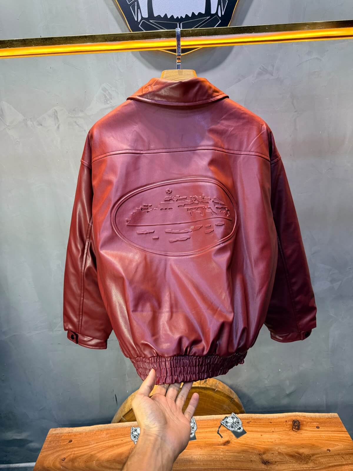Veste oversize homme Red cuir doublée