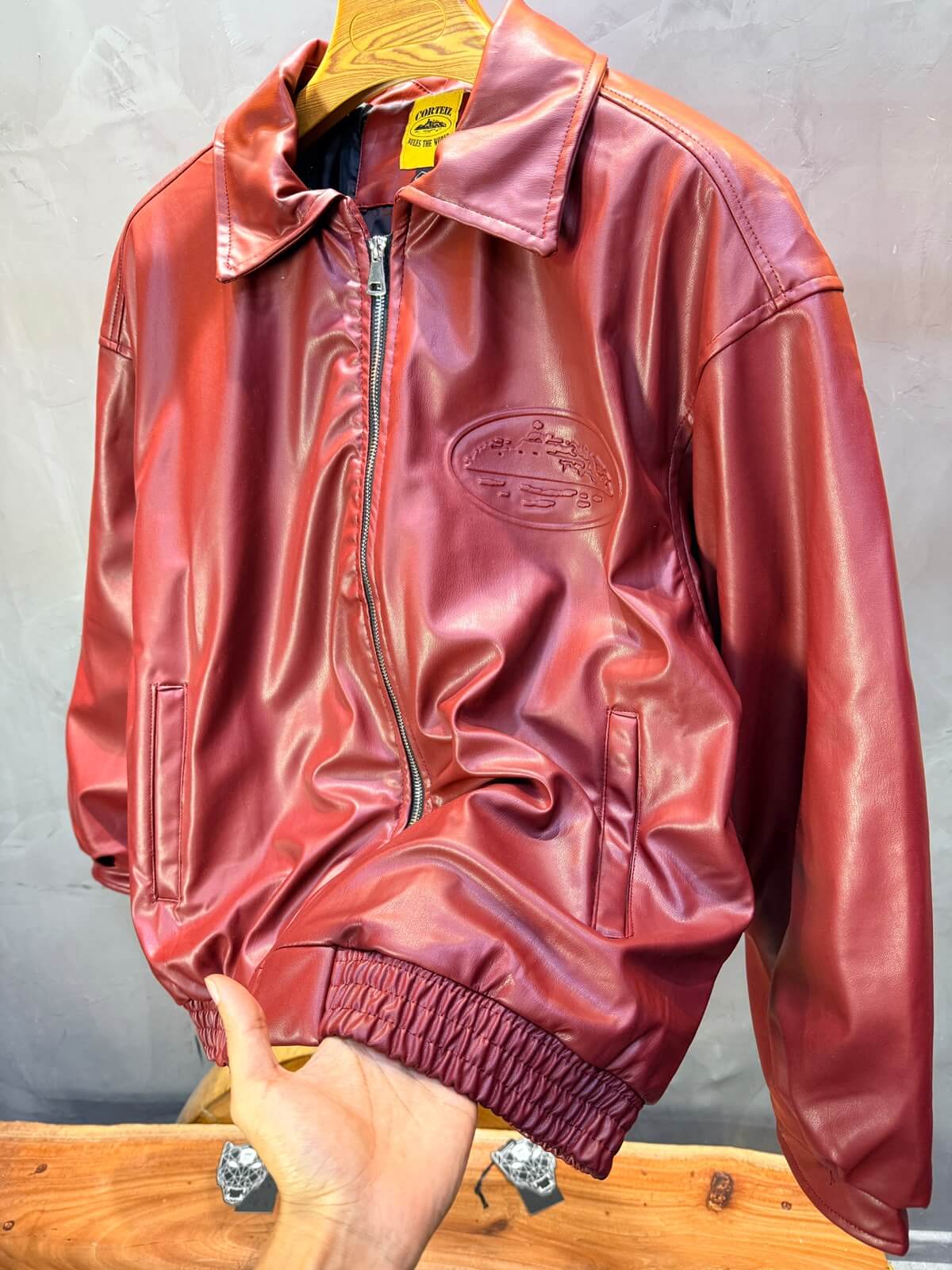 Veste oversize homme Red cuir doublée
