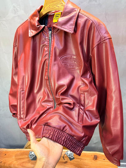 Veste oversize homme Red cuir doublée