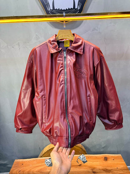 Veste oversize homme Red cuir doublée