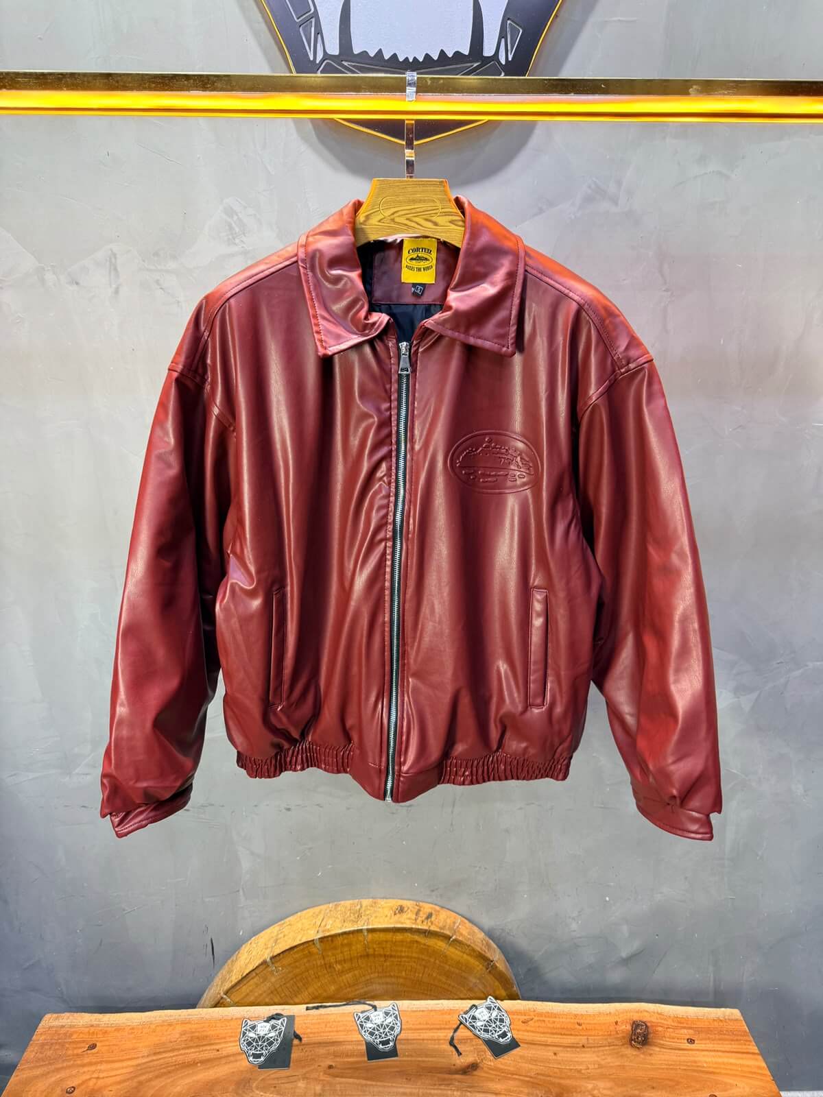 Veste oversize homme Red cuir doublée