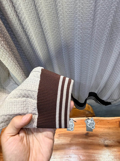 Pull homme  à col polo Regular Beige foncé 8005
