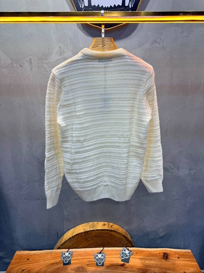 Pull tricot écru Regular size 5545
