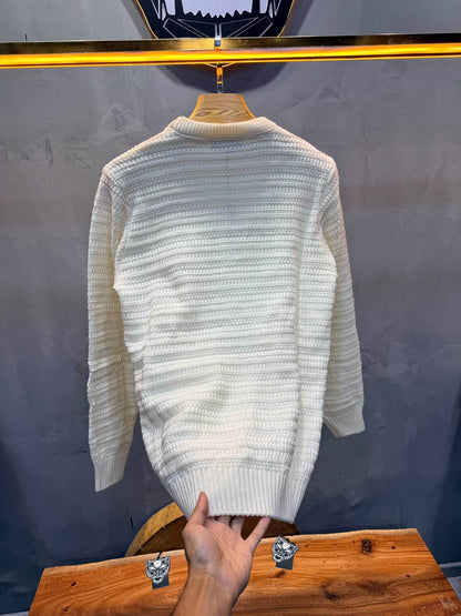 Pull tricot écru Regular size 5545