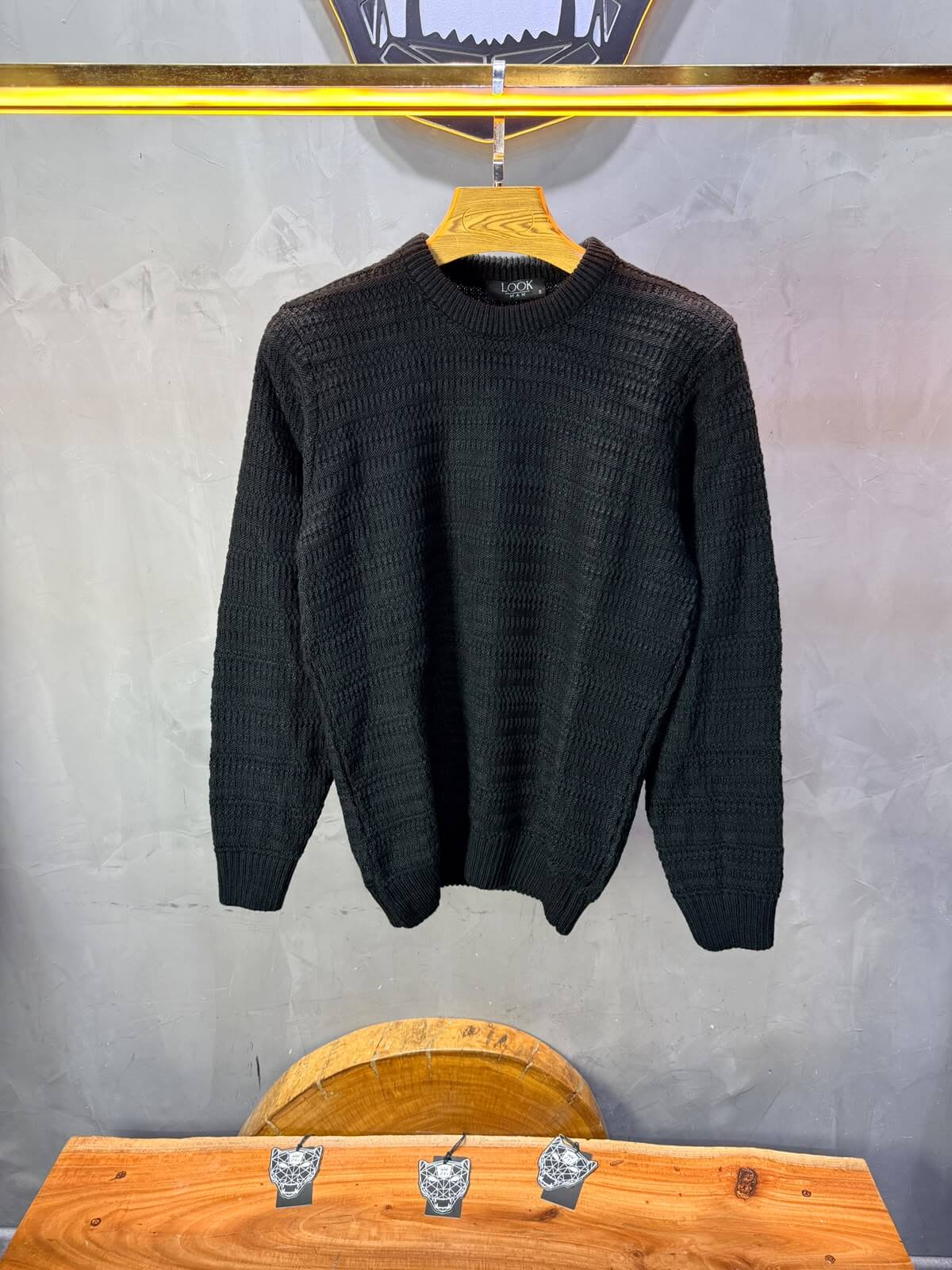 Pull tricot Noir Regular size 5545