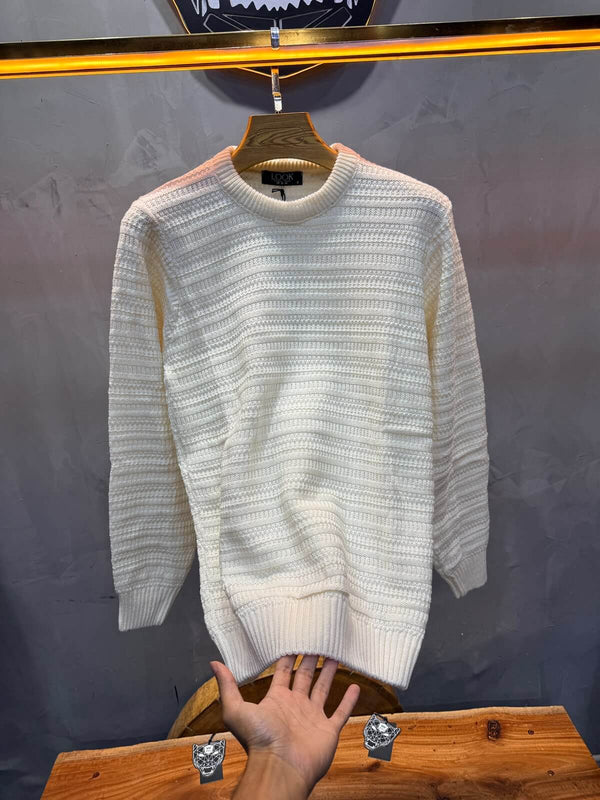 Pull tricot écru Regular size 5545