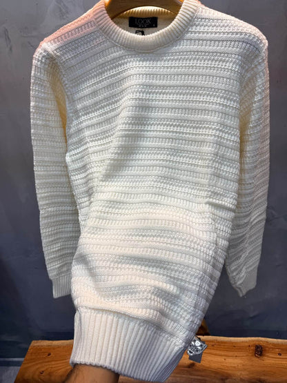 Pull tricot écru Regular size 5545