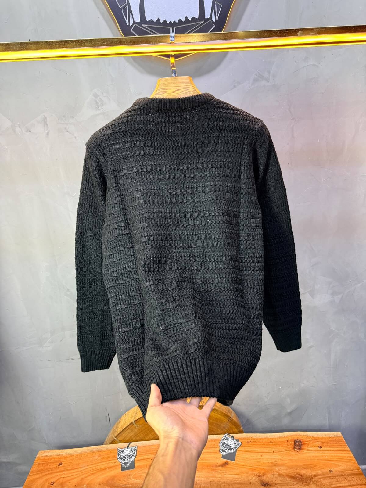 Pull tricot Noir Regular size 5545