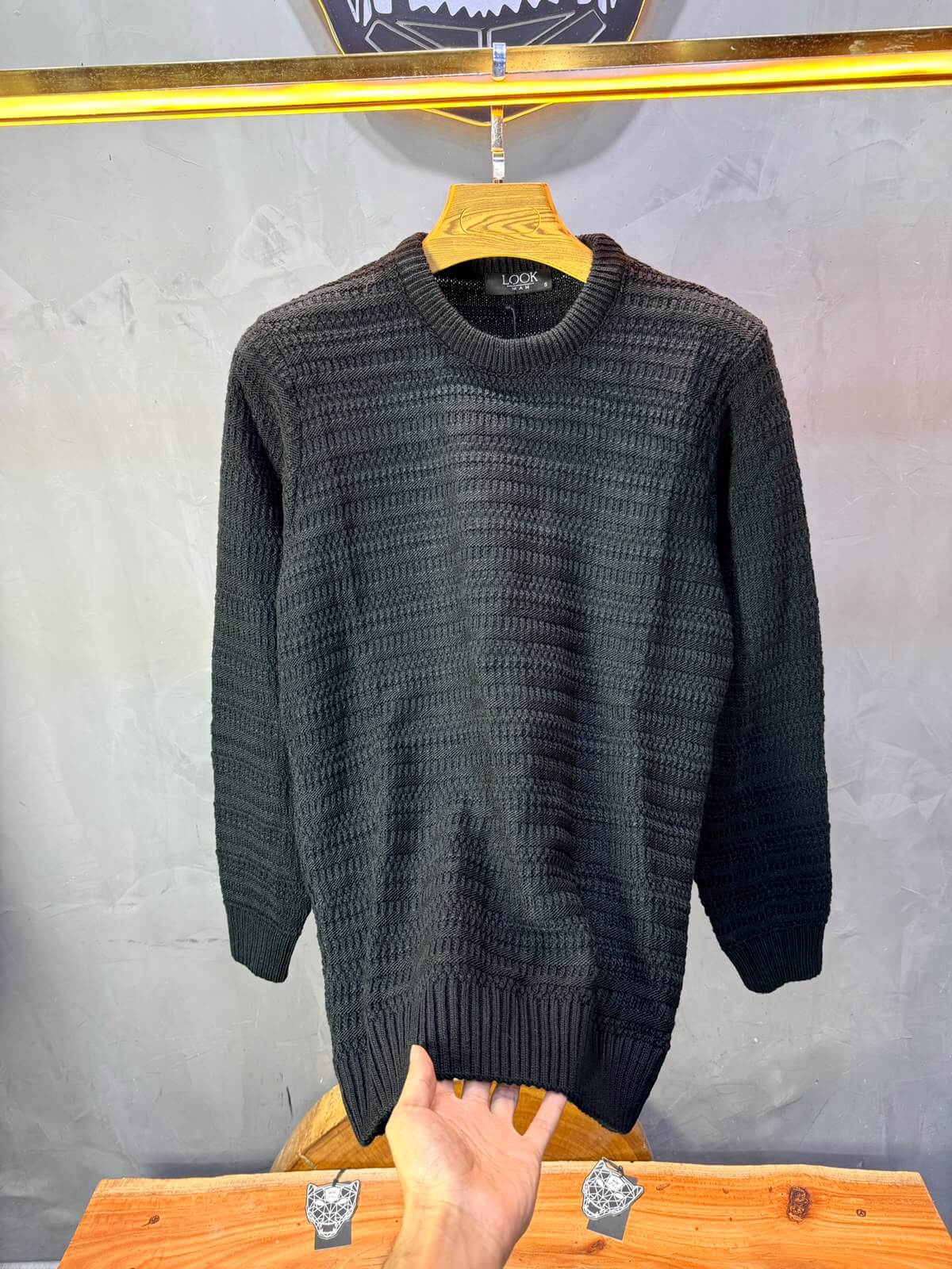 Pull tricot Noir Regular size 5545