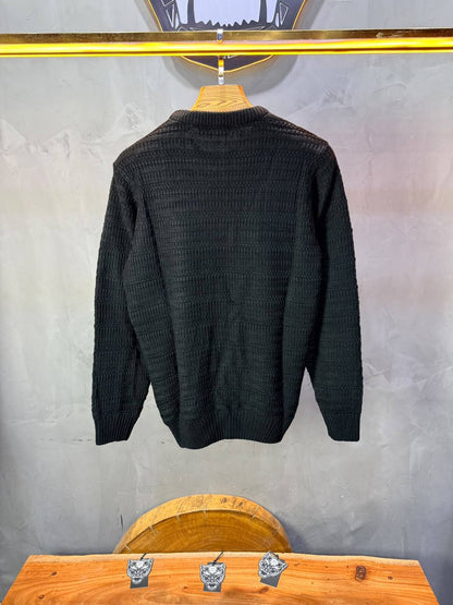 Pull tricot Noir Regular size 5545