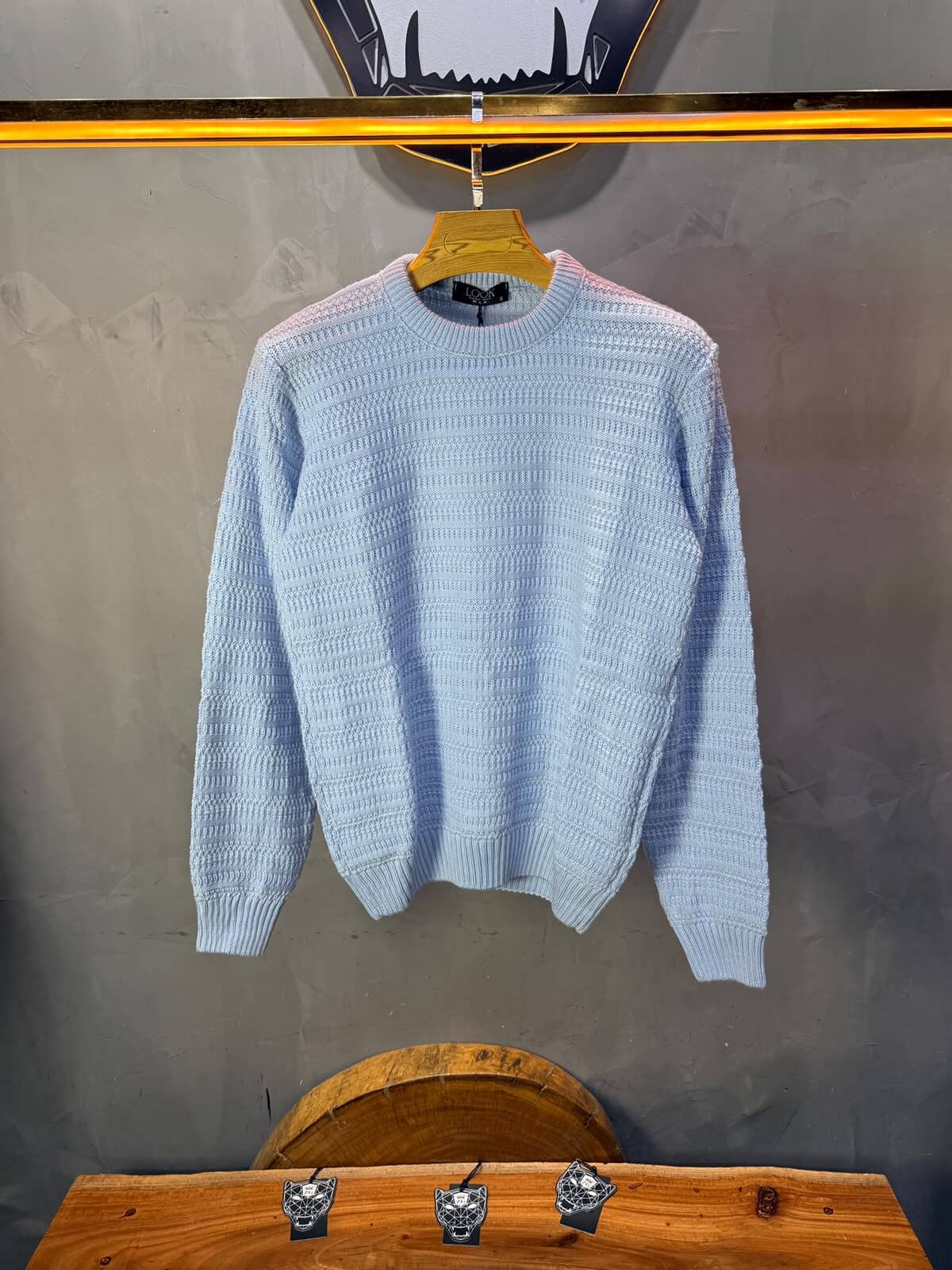 Pull tricot Bleu Ciel Regular size 5545