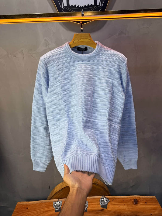 Pull tricot Bleu Ciel Regular size 5545