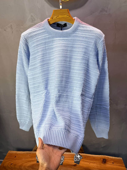 Pull tricot Bleu Ciel Regular size 5545