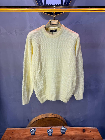 Pull tricot Jaune Pâle Regular size 5545
