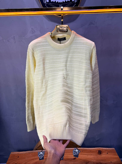 Pull tricot Jaune Pâle Regular size 5545