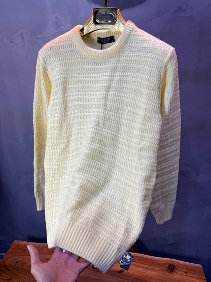 Pull tricot Jaune Pâle Regular size 5545