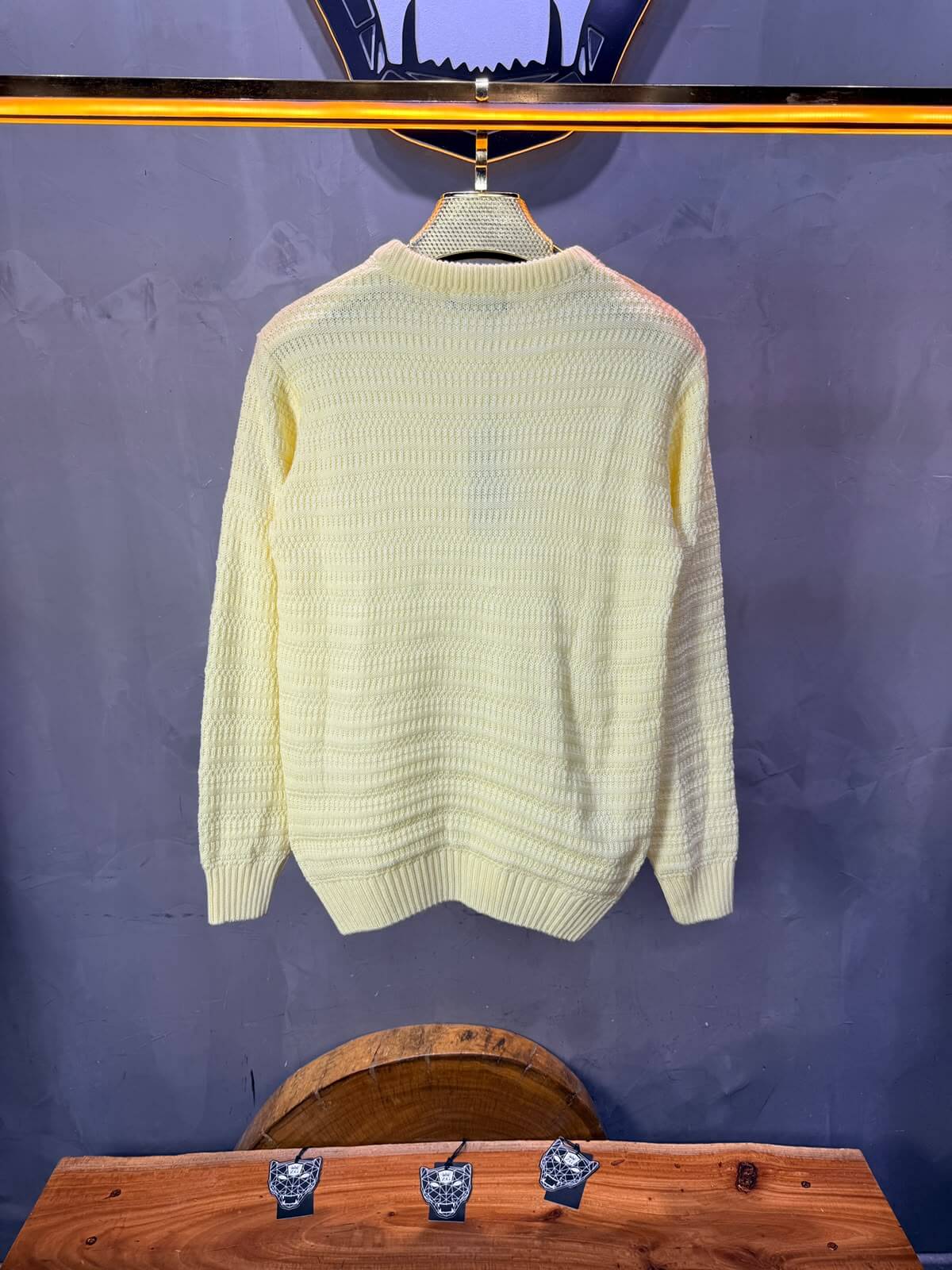 Pull tricot Jaune Pâle Regular size 5545
