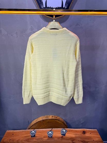 Pull tricot Jaune Pâle Regular size 5545